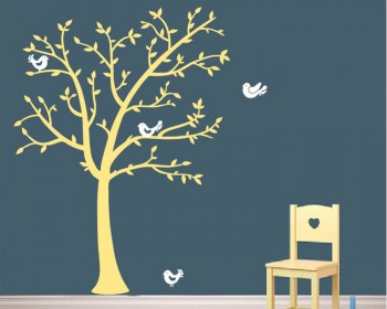 Tree and Lovely Birds Wall Decal Nursery Vinyl Tree Art Stickers Tree and Lovely Birds Wall Decal Nursery Vinyl Tree Art Stickers